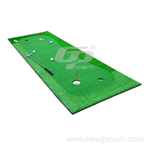 Synthetic Grass Golf Putting Green With Golf Flag